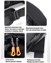 Business School PU Leather bag 15.6 inch laptop usb charging back pack travel anti theft Black